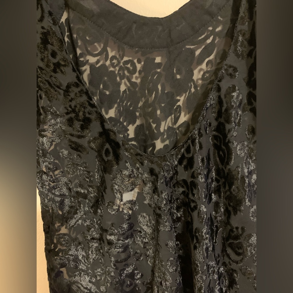 Victoria's Secret Vintage Gold Label Black Floral Burnout Slip Dress Nightie - Picture 3 of 7